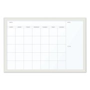 U Brands Magnetic Dry Erase Calendar w/Decor Frame, 30x20, White Surface/Frame 2075U00-01